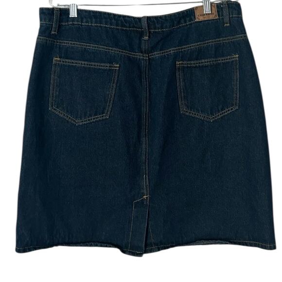 Chouyatou Women’s Denim Jean Mini Skirt Women's XL Blue Stretch Classic 5-Pocket - Picture 2 of 4